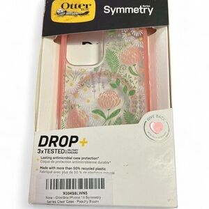 OtterBox Symmetry Series iPhone 16 Case - Peach and Green Floral